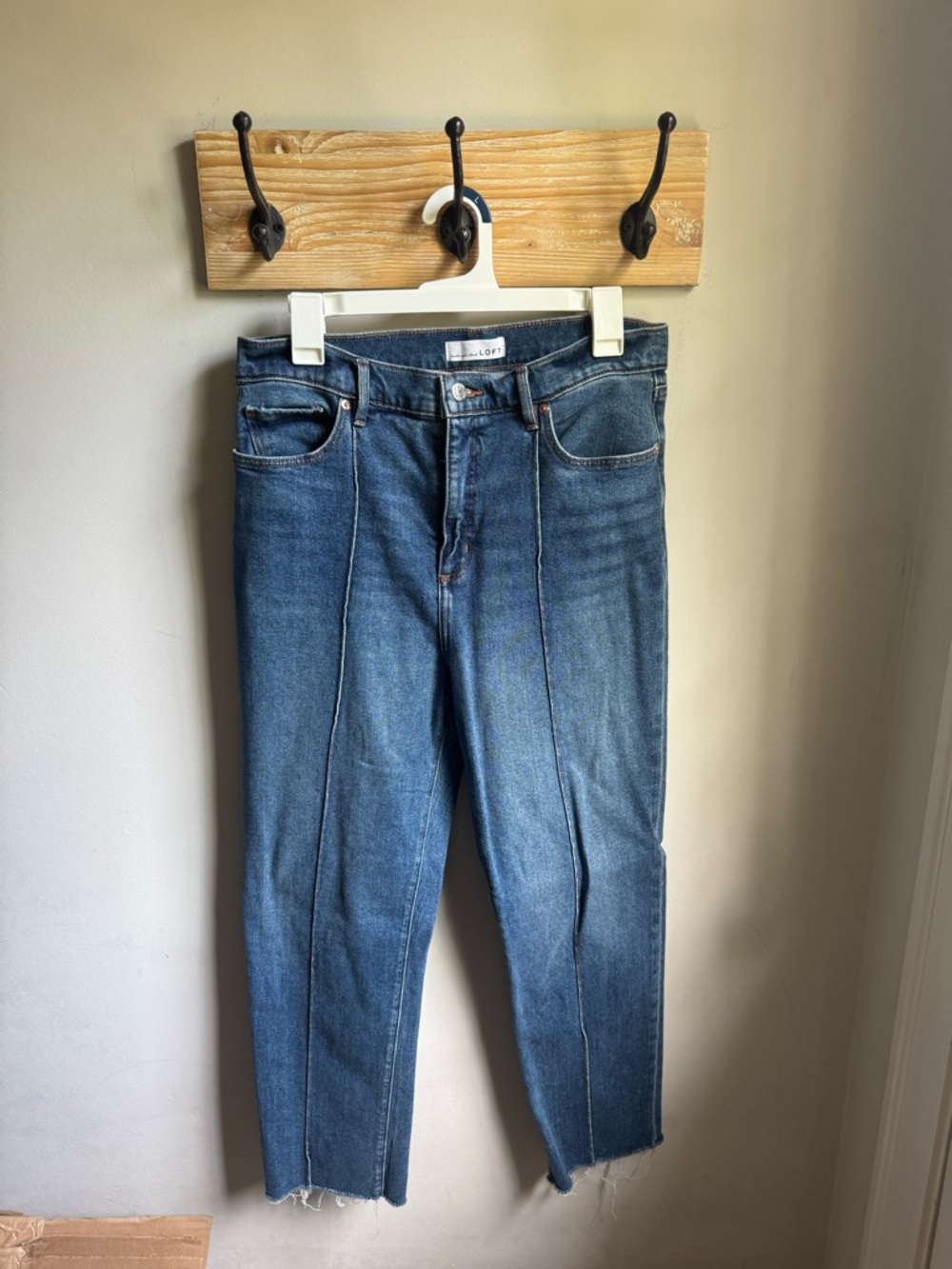 LOFT Cropped Ankle Jeans in Medium Blue Denim